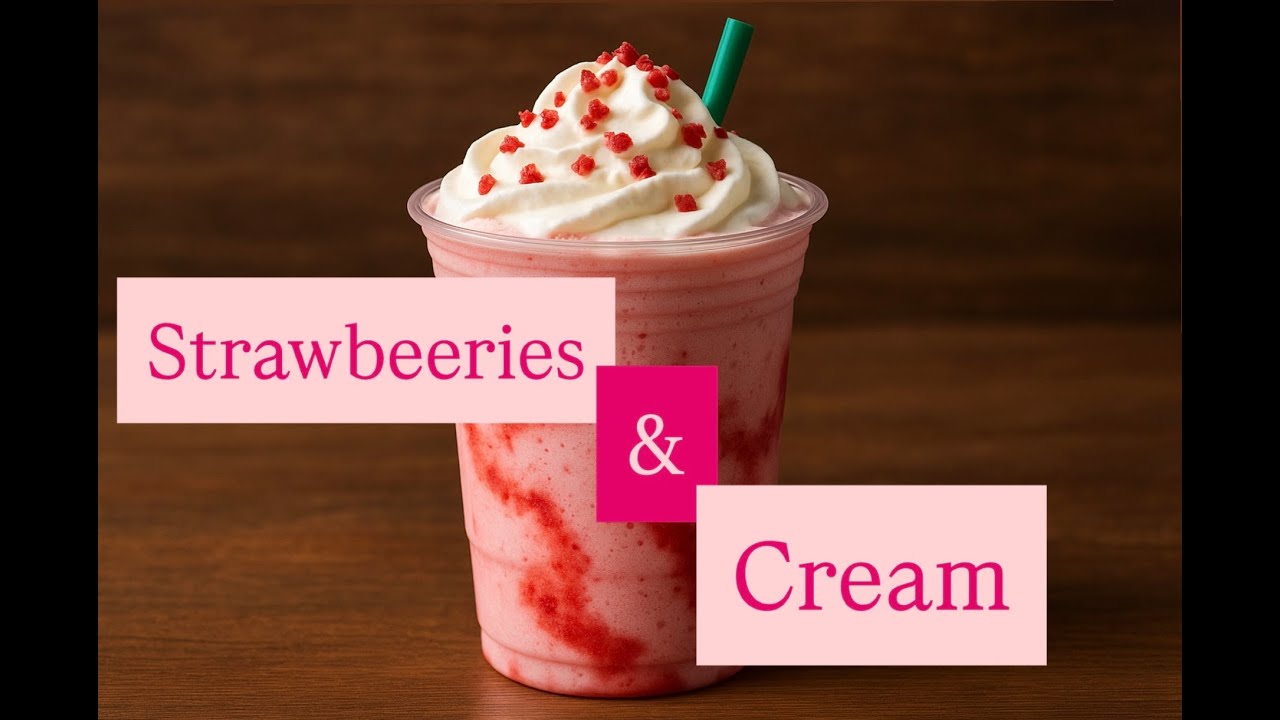 Strawberries & Cream Frappuccino DIY Starbucks YouTube