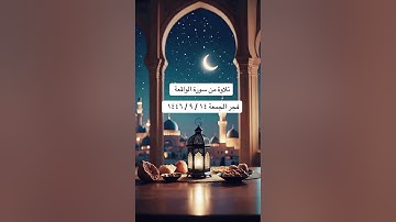 تلاوة مباركة من سورة الواقعة للشيخ سلطان العمري ❤️
