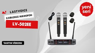 Lastvoice Lv-502EE UHF Dijital 2x30 Kanal Çiftli EL Telsiz Kablosuz Mikrofon