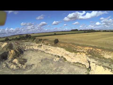 Flying in the quarry with some unexpected company