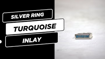 Silver ring with turquoise inlay. Start to finish.