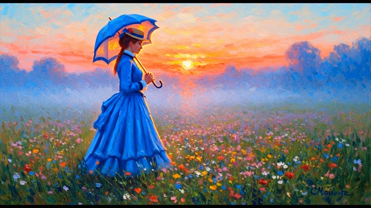 One Gentle Day in a Victorian English Village A Visual Poem - Visual Poems in Paintings