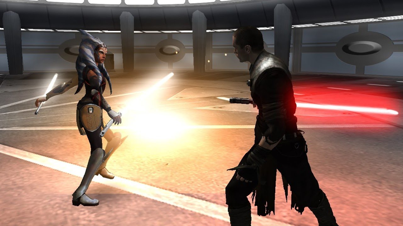 Ahsoka Tano vs Starkiller Star Wars Jedi Knight Jedi Academy NPC