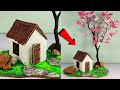DIY Cardboard House - How To Make Cardboard House | How to make mini house with cardboard and cement