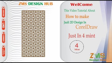 How to Make Design In CorelDraw | Jaali Design |  New Design For CNC Cutting # ZMS DESIGN HUB