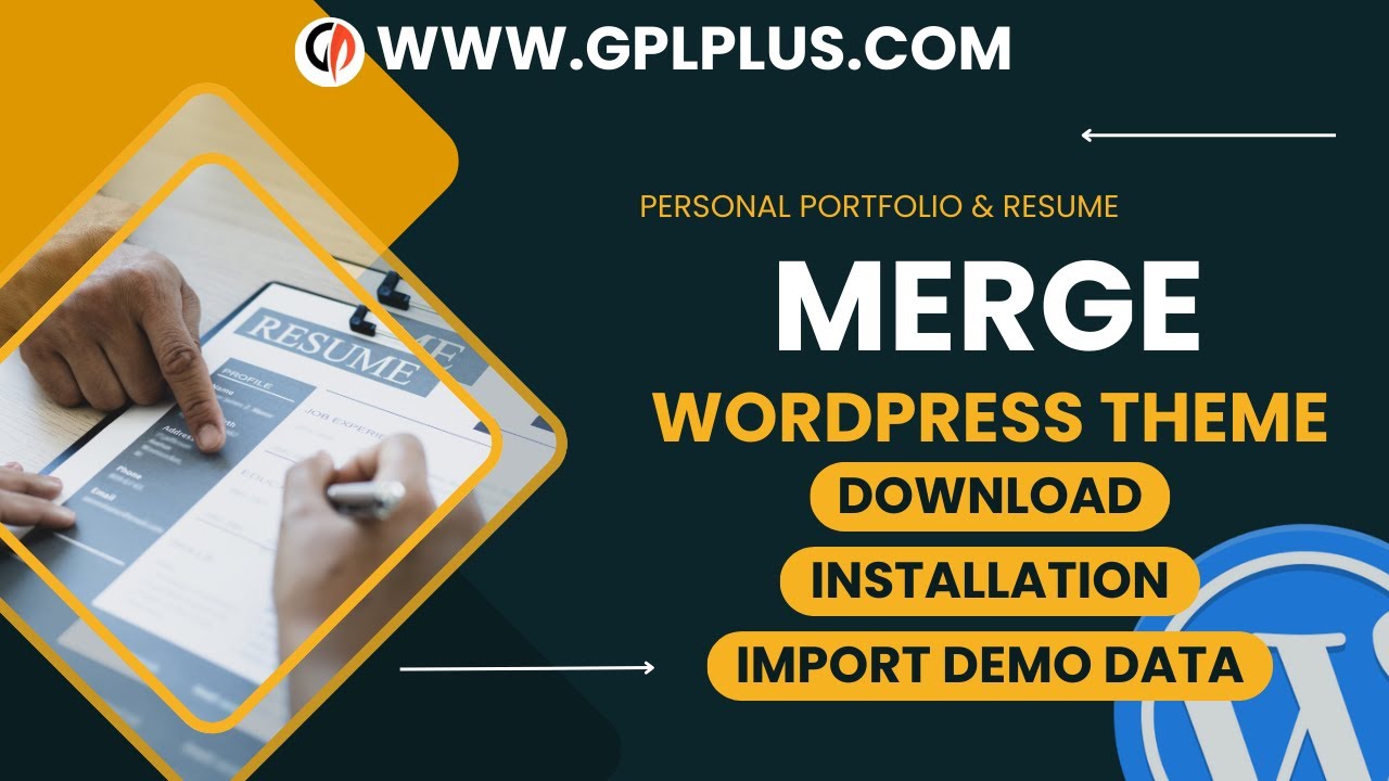 Merge - Personal Portfolio & Resume WordPress Theme , Download ...