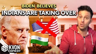 Biden believes Indians are Taking Over America! (...a warning about Kamala?) Comedian K-von Asks
