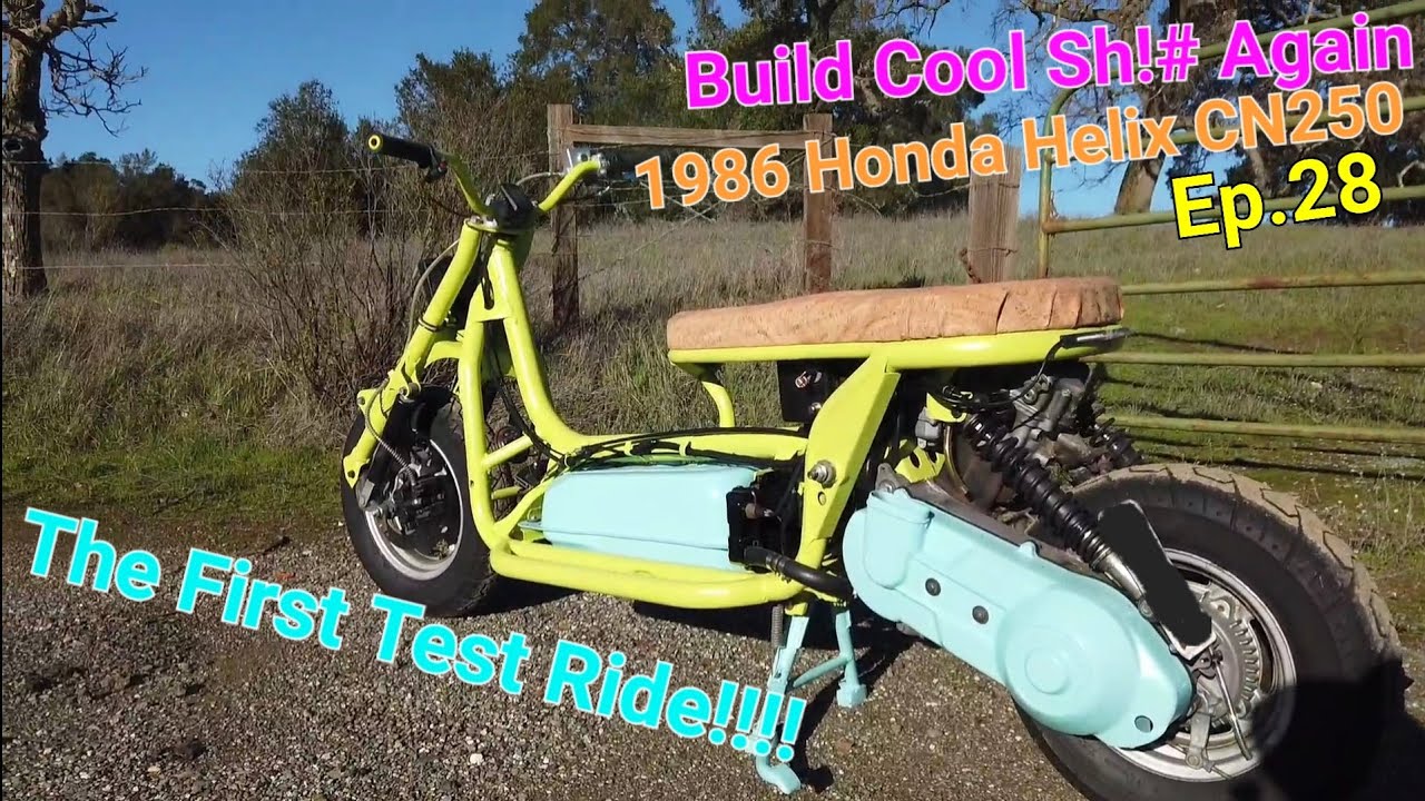 First Test Ride Of Our 1986 Honda Helix CN250 Ep.28 - YouTube