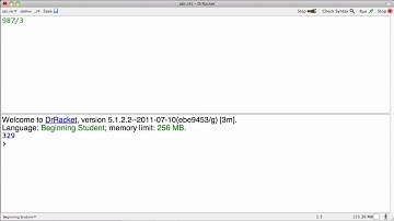 DrRacket 02 -- Numbers and Arithmetic