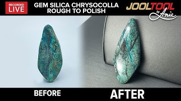 Chrysocolla Rough to Polish on the JOOLTOOL - LIVE with Anie
