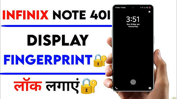 infinix hot 40i display fingerprint lock setting | how to add display finger lock setting