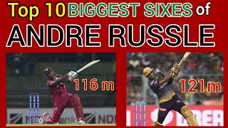 Andre Russell | Top 10 biggest sixes | Andre Russle batting best shots | Cricket Times TV....