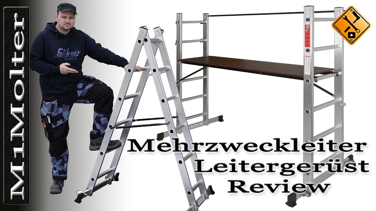 Aluminum Mehrzweckleiter Kombileiter Leitergerust Review Von M1molter Youtube