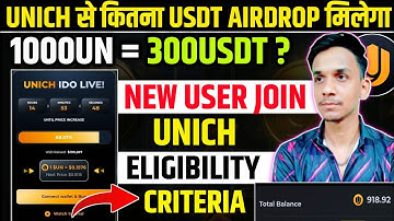 ✨Unich Airdrop Update🔥Unich Airdrop Eligibility Criteria | Unich Airdrop Kyc Verification | Un Price