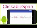 How to Make Parts of a TextView Clickable - Android Studio Tutorial