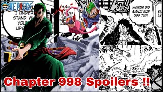 One Piece Chapter 998 Spoilers Release Date Youtube