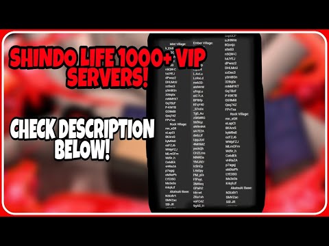 Codes for private VIP servers in Shindo Life