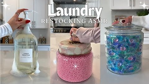 Laundry Restock & Refill ASMR🫧🧺 | Tiktok Restocking Organizer 