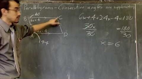 Parallelogram Consecutive Angles