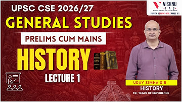 UPSC CSE 2026/27 | History Lecture 1 | General Studies Prelims cum Mains Batch Started