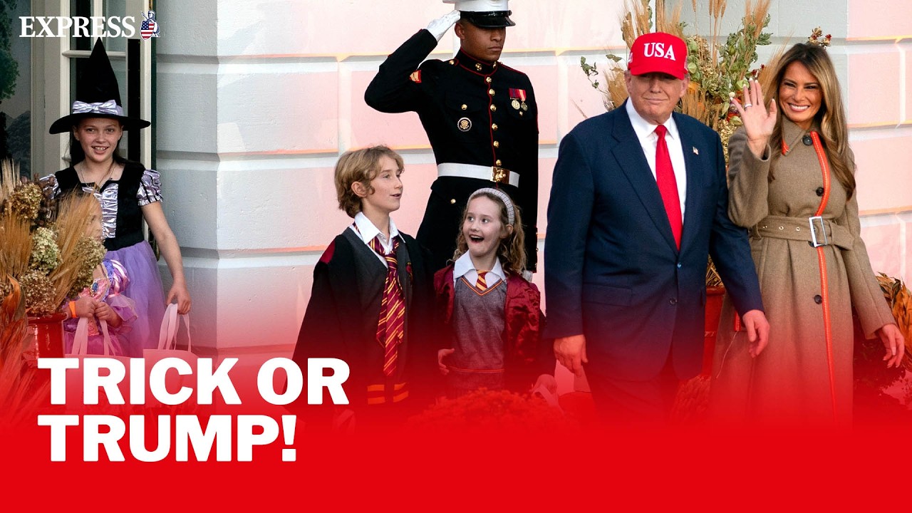 Trump and Melania hand out candy to White House trick-or-treaters on  Halloween