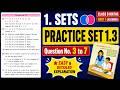 Class 9 | Practice set 1.3 | Chapter 1 Sets | Maths part 1 | Maharashtra State Board