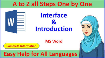 Interface or Introduction of MS Word Tutorial for Beginners Short Course of MS Word