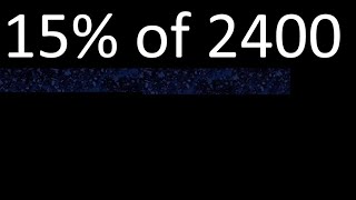 15% of 2400 , percentage of a number . 15 percent of 2400 . procedure
