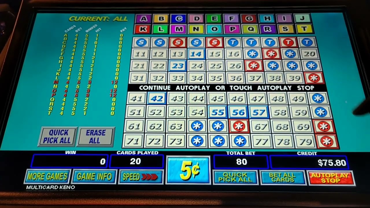 MultiCard Keno - Degen Keno 5 Spots