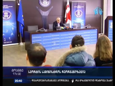 რეორგანიზაცია სპორტისა და ახალგაზრდობის საქმეთა სამინისტროში