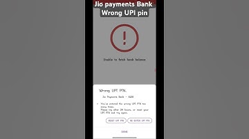 jio payments bank wrong upi pin problem #jio #shorts #viralvideo #tech