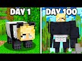 I Survived 100 Days as a Baby Panda In Minecraft