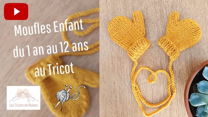 Mouffles enfant au crochet 3 ans 5 ans 8 ans 