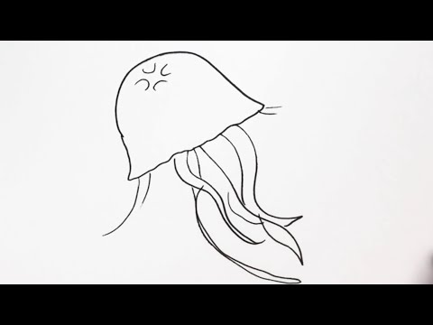 簡単 くらげの描き方 イラスト お絵描き Easy How To Draw Jellyfish Illustration Draw Youtube