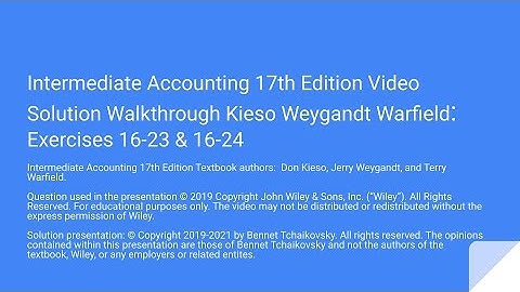 Wiley Intermediate Accounting 17th Edition Solution Walkthrough Exercises 16-23, 16-24 EPS