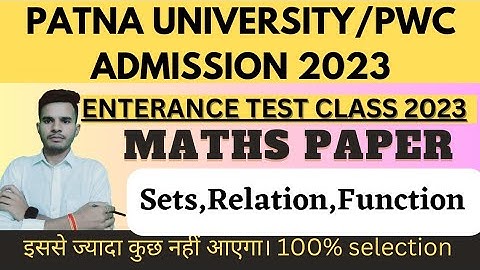 #Patna University/PWC entrance exam 2023#mathematicspaper/PU/PWC/pu#math/set theory/pwctest/putest#