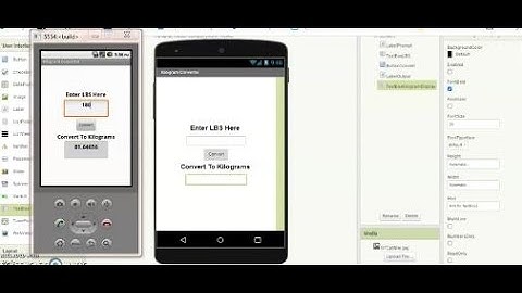 Lbs. To Kilogram Convertor App  / MIT App Inventor Tutorial