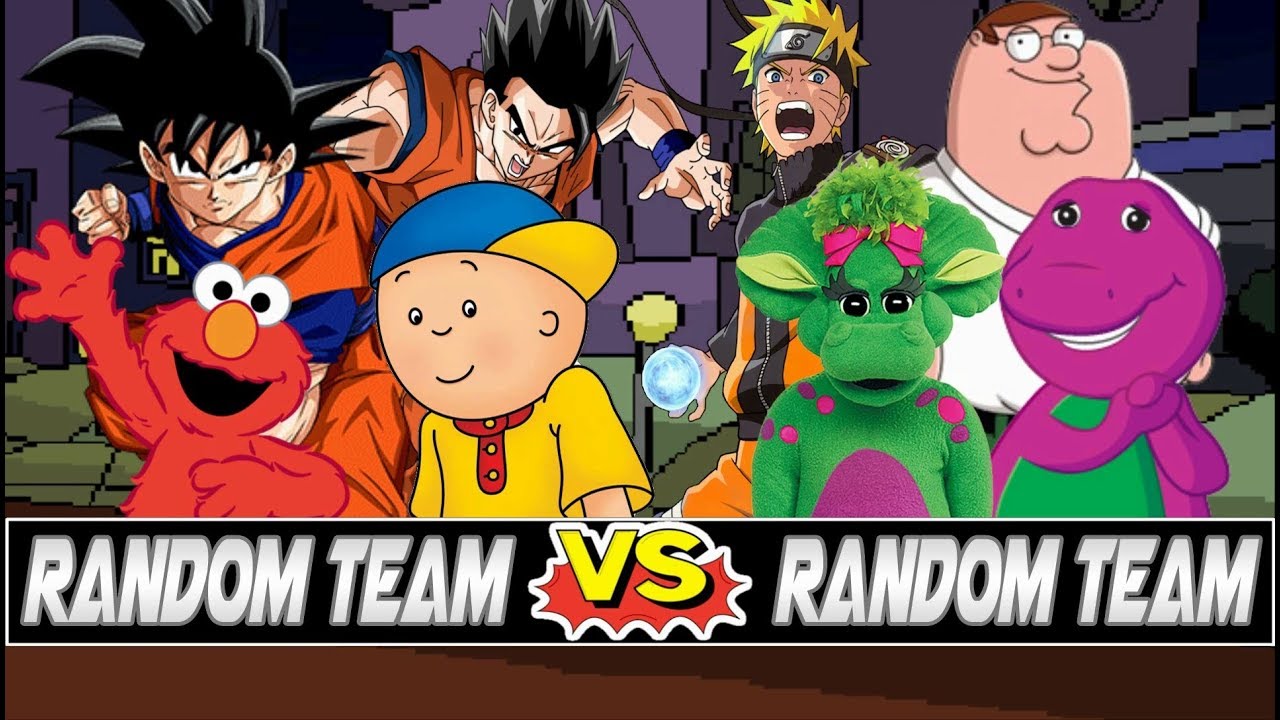 M U G E N Battles Goku Caillou Gohan Elmo  vs Barney 