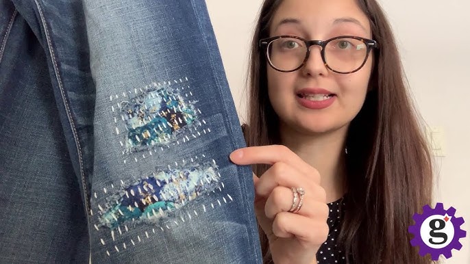 How to Mend your Jeans using Sashiko Stitching • The Crafty Mummy