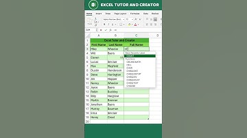 Concatenate Formula in Excel