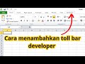 Cara menampilkan toll bar developer di excel