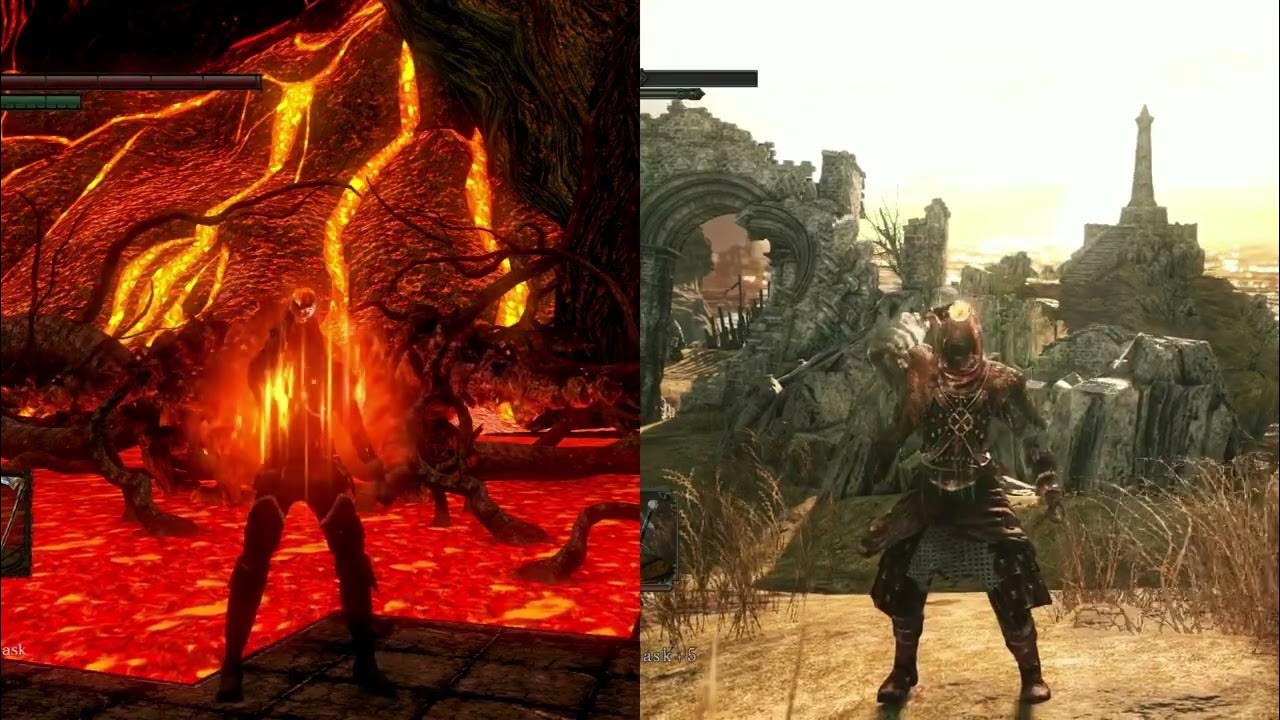 Comparison of Estus Flask speed in DS1 and DS2 with 100 agility YouTube