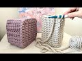 Как быстро связать квадратную корзину с плотными углами | Soft Decor