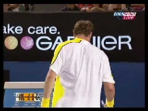 Safin 2 Hawkeye challenges in a row vs Federer