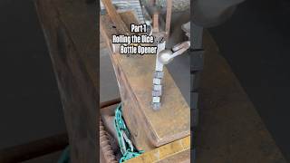 Bottle Opener With A Twist  Square Steel Punched U0026 Cut To Look   forging gifts dice projects