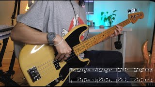 Khruangbin - A Love International | Bass Cover + Play Along Tab &amp; Score