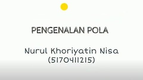 PENGENALAN POLA - MLP Backpropagation