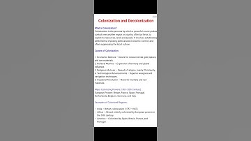 Colonization and Decolonization#study #exam #shorts