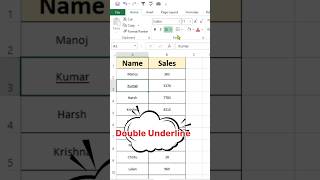 Excel Quick Tip: Apply Single & Double Underlines in Seconds! #Shorts