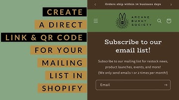 Create a direct link to your email list signup in Shopify and create a QR code for FREE. NO APPS!